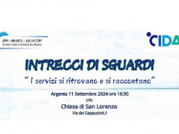 Volantino Intrecci di Sguardi - I servizi si incontrano e si raccontano - Mercoledì 11/09/2024